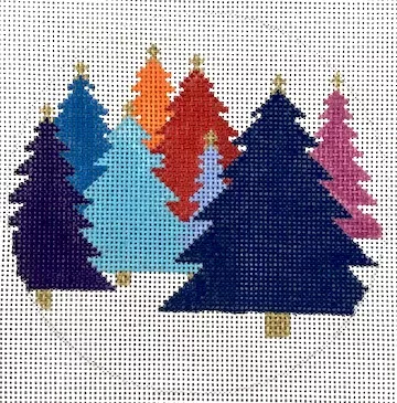 Stitch Style Needlepoint – Colorful Forest