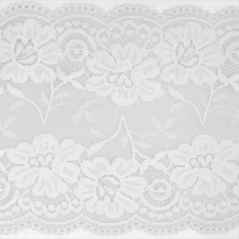 Stretch lace Trims – 6 inches – White