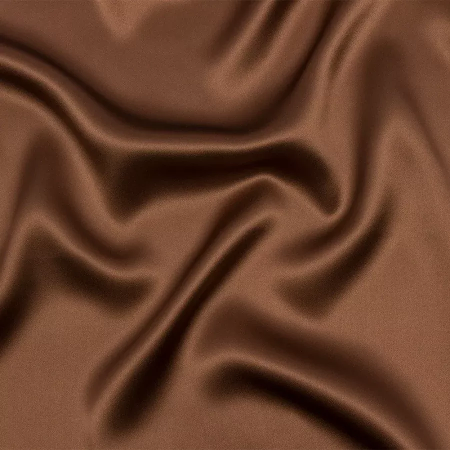Stretch Silk Charmeuse – Light Brown – Premium Collection Fabric