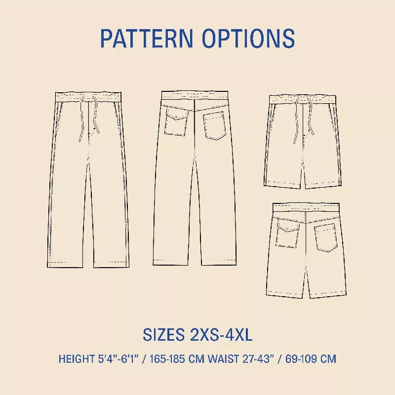 Summer pants sewing pattern
