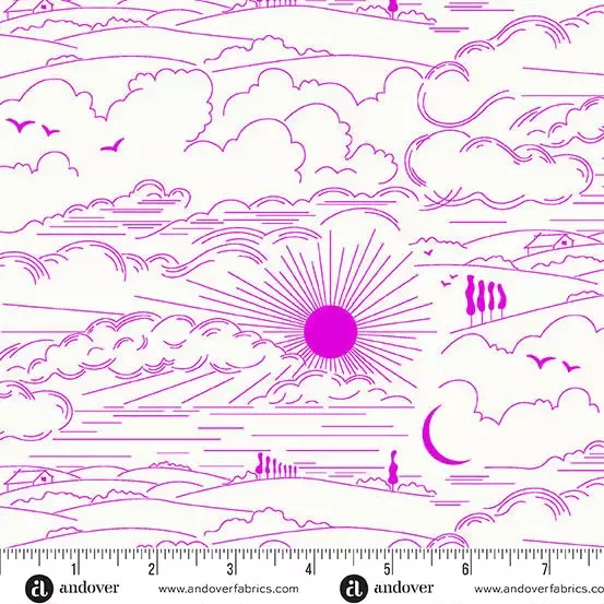 Sun Print Whisper Magenta Dwell 44″/45″ Fabric Per Yard
