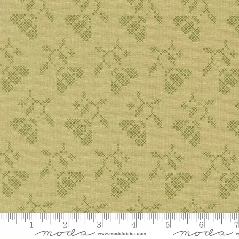 Sunbonnet Pear Blooming Stitches Yardage by Heather Briggs for Moda Fabrics