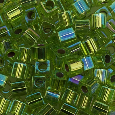 Sundance 3mm Box Beads – Lime