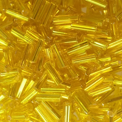 Sundance 6mm Bugle Beads – Bright Yellow