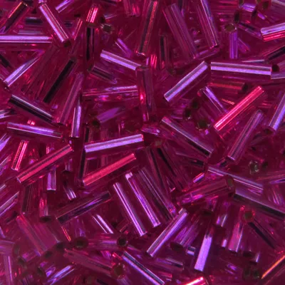 Sundance 6mm Bugle Beads – Hot Pink