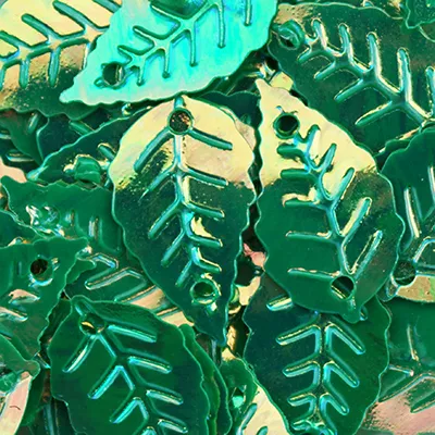 Sundance Sequin Shapes – Blue Green Leaf