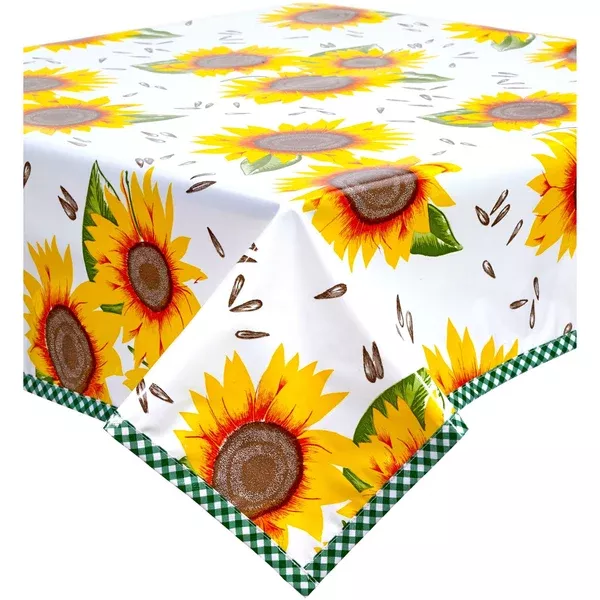 Sunflower Oilcloth Tablecloths