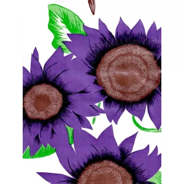 Sunflower Purple Oilcloth Tablecloths