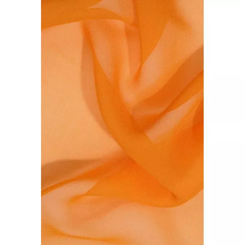 Sunkist Orange Silk Georgette Fabric