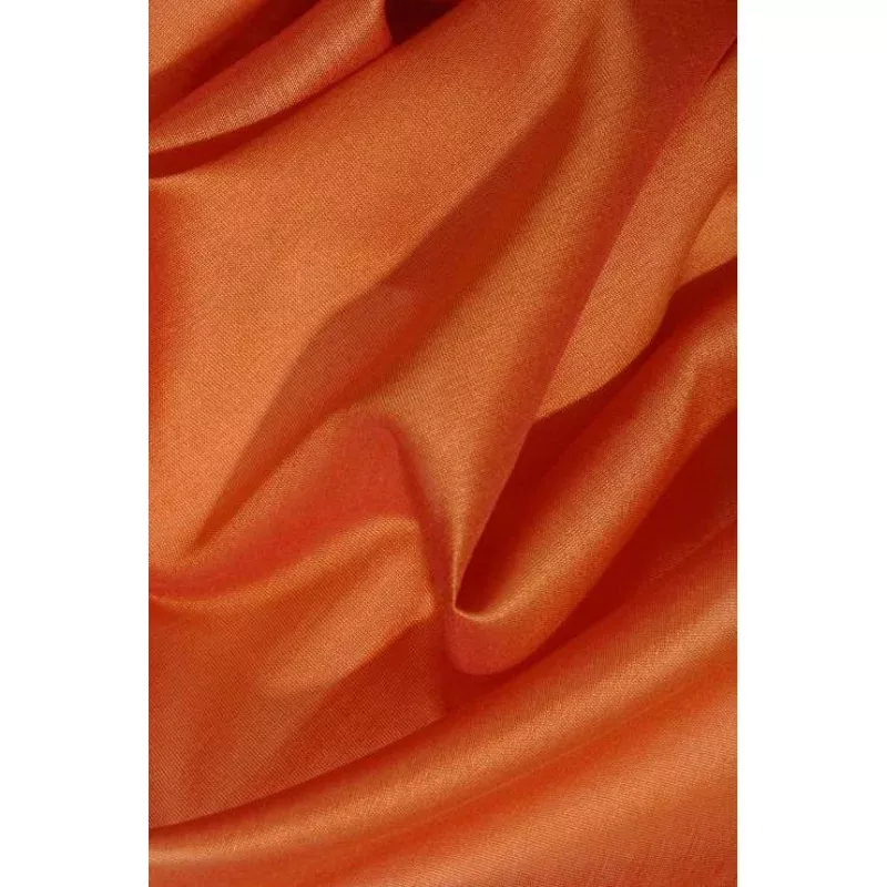 Sunset Orange Cotton Silk Fabric
