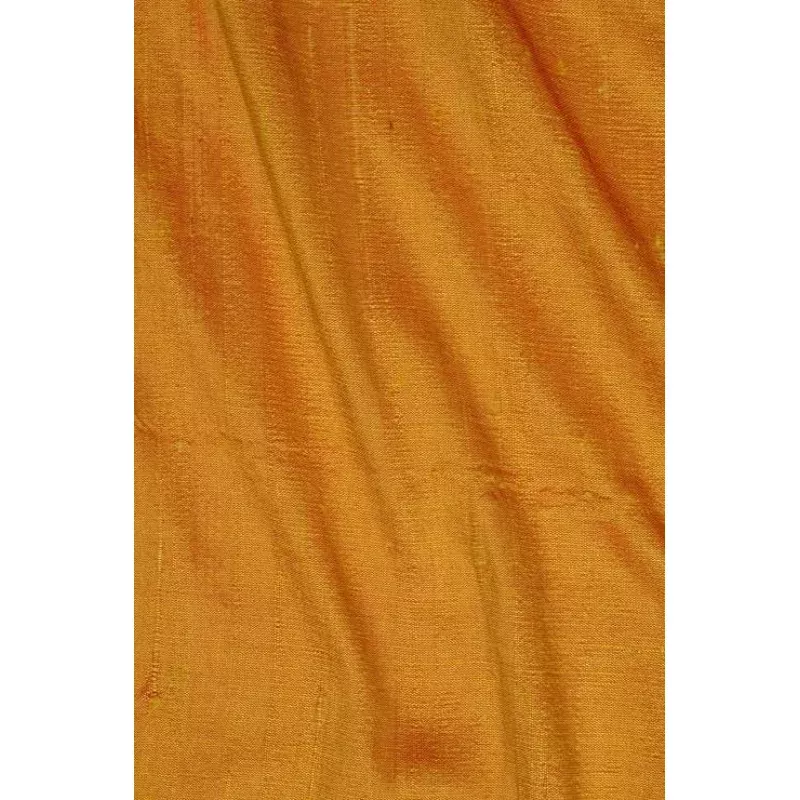 Sunset Orange Dupioni Silk Fabric