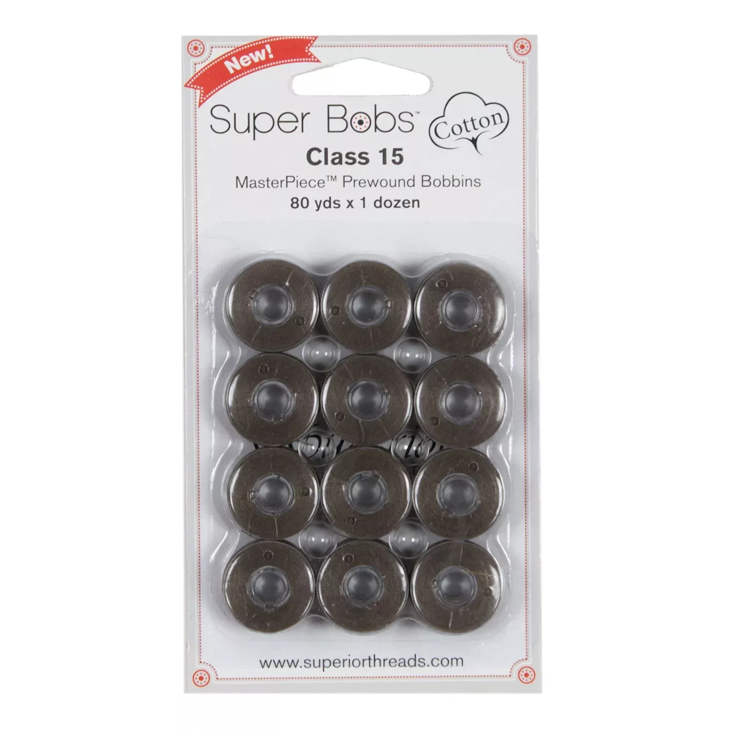 Super Bobs MasterPiece Cotton 80yd Prewound Bobbins 12ct Class 15 Nightscape