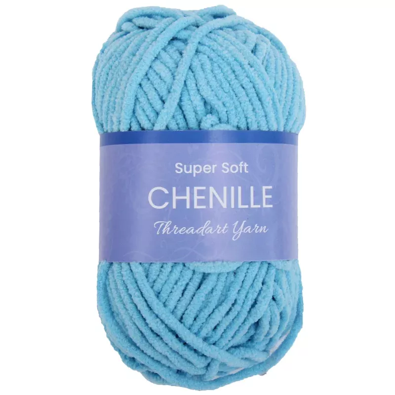 Super Soft Chenille Yarn – #5 – Aqua