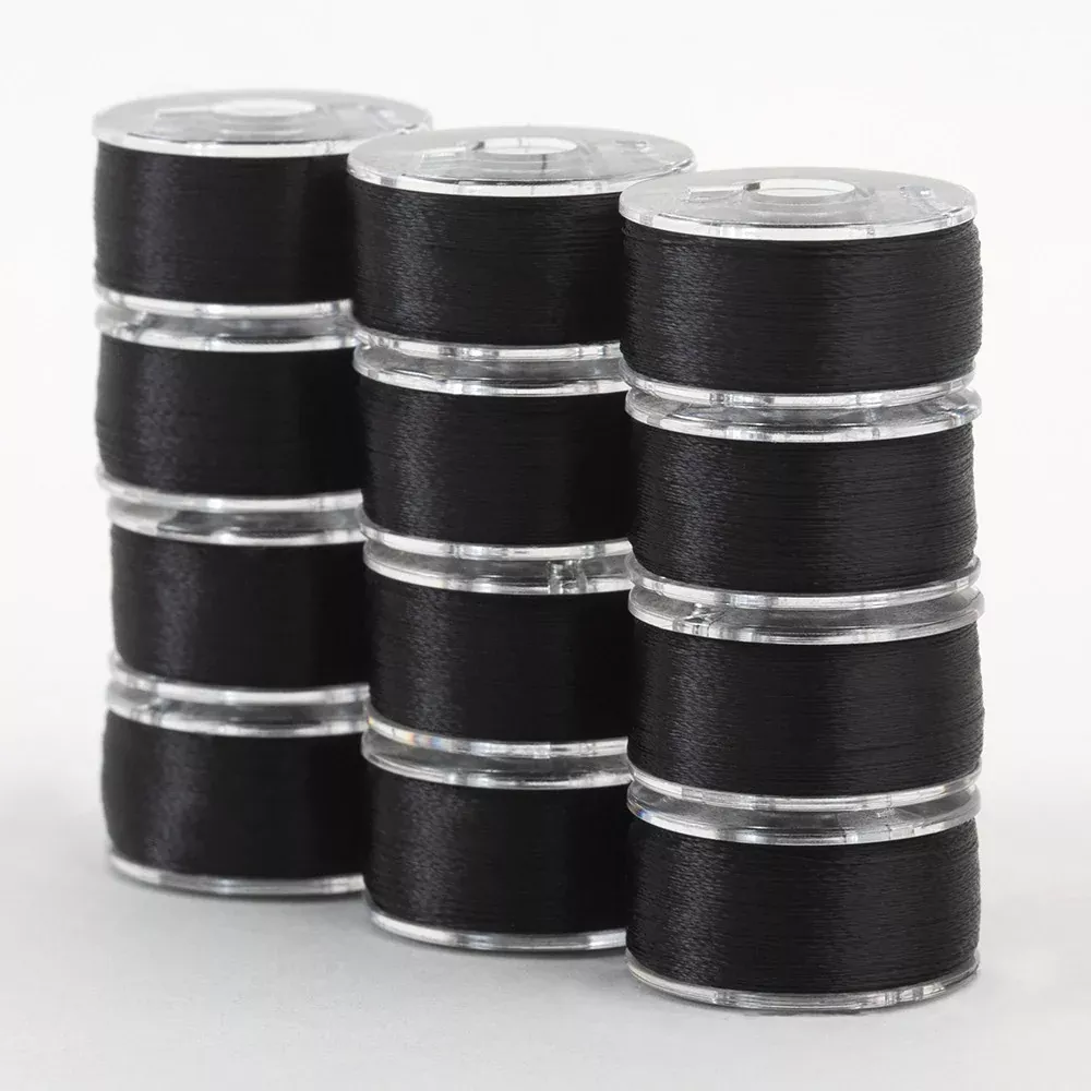 SuperBobs Polyester Bobbin 12pk Class 15 Black