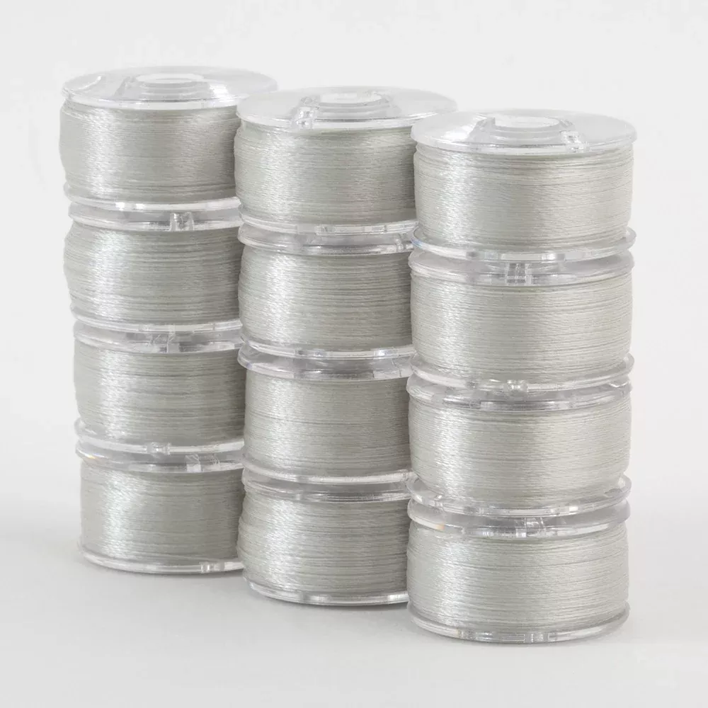 SuperBobs Polyester Bobbin 12pk Class 15 Silver
