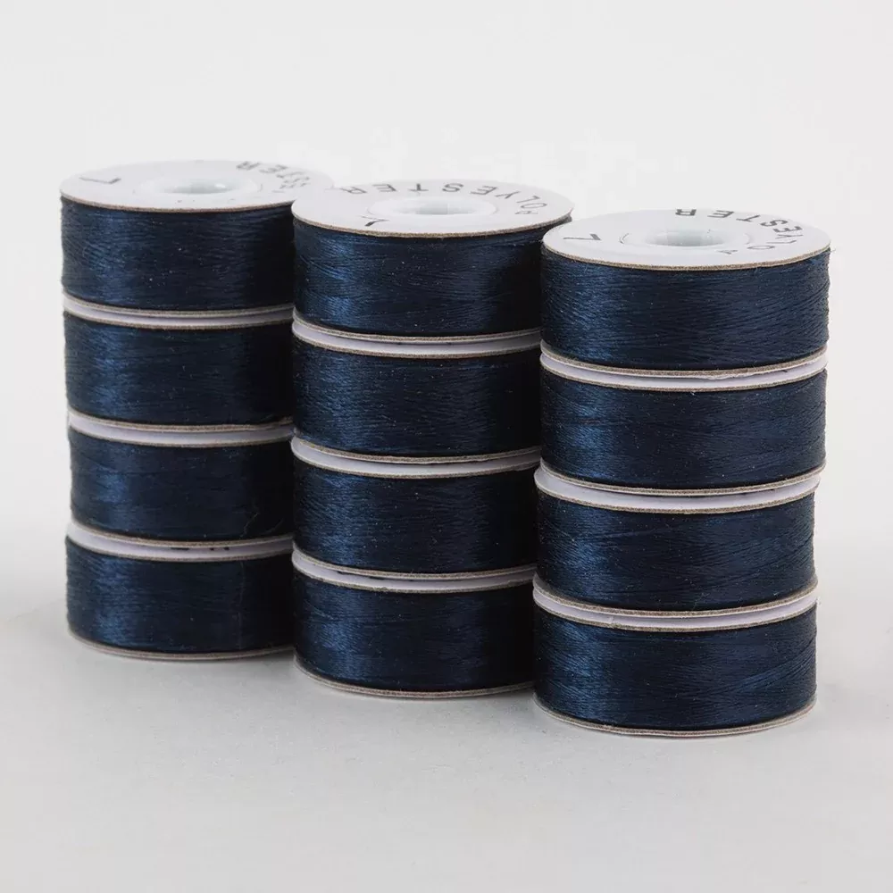 SuperBobs Polyester Bobbin 12pk L-Style Dark Blue