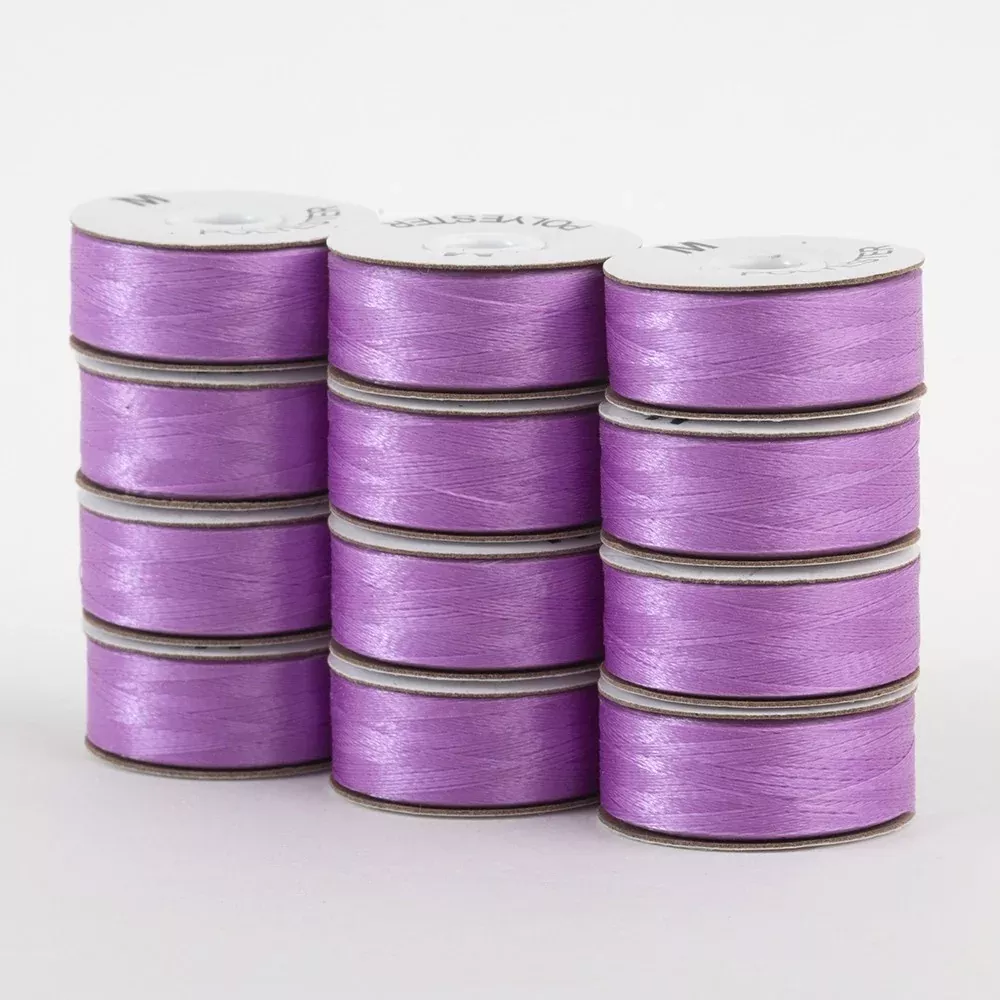 SuperBobs Polyester Bobbin 12pk M-Style Light Purple