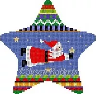 Susan Roberts Needlepoint – Flying Santa Star