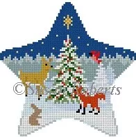 Susan Roberts Needlepoint – Forest Tree & Animals Star