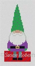 Susan Roberts Needlepoint – Gnome w/Present Ornament