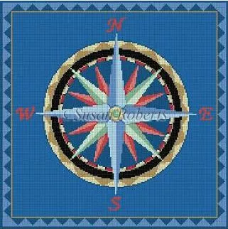 Susan Roberts Needlepoint – Nautical Compass