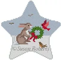 Susan Roberts Needlepoint – Rabbit with Birds Star
