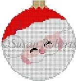 Susan Roberts Needlepoint – Santa Face 3 1/4″ Round