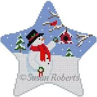 Susan Roberts Needlepoint – Snowman w/Wreath Star