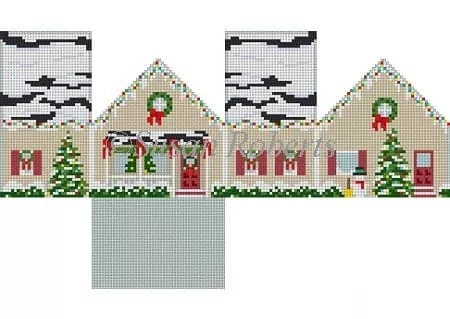 Susan Roberts Needlepoint – White Christmas Mini House