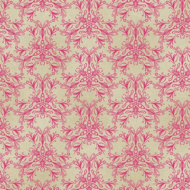Swarm Pink/Sand Ground Works Cotton 44"/45" Fabric Per Yard