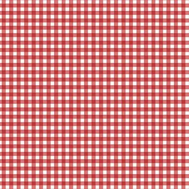 Sweet Cherry – Gingham Red/White Cotton 44″/45″ Fabric Per Yard