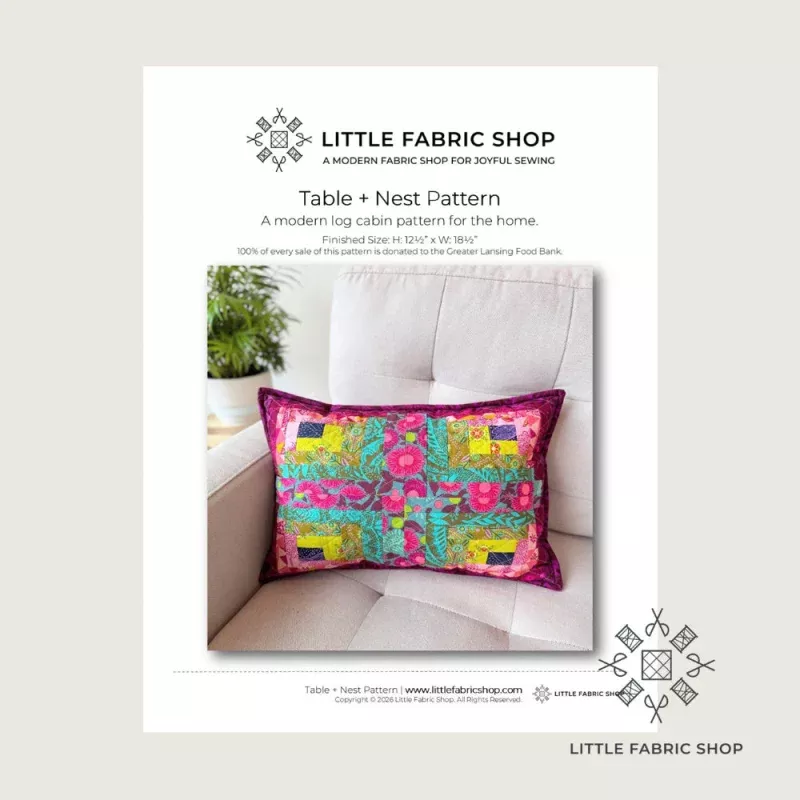 Table + Nest | Placemat Top and Pillow Top Pattern – PDF Pattern