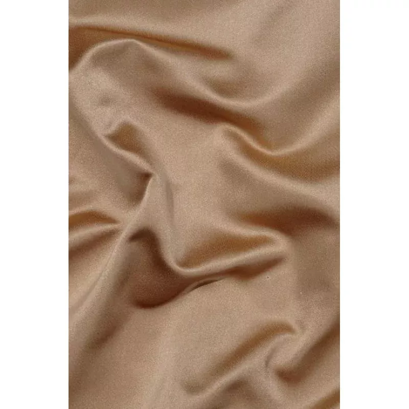 Tan Beige Silk Duchess Satin Fabric