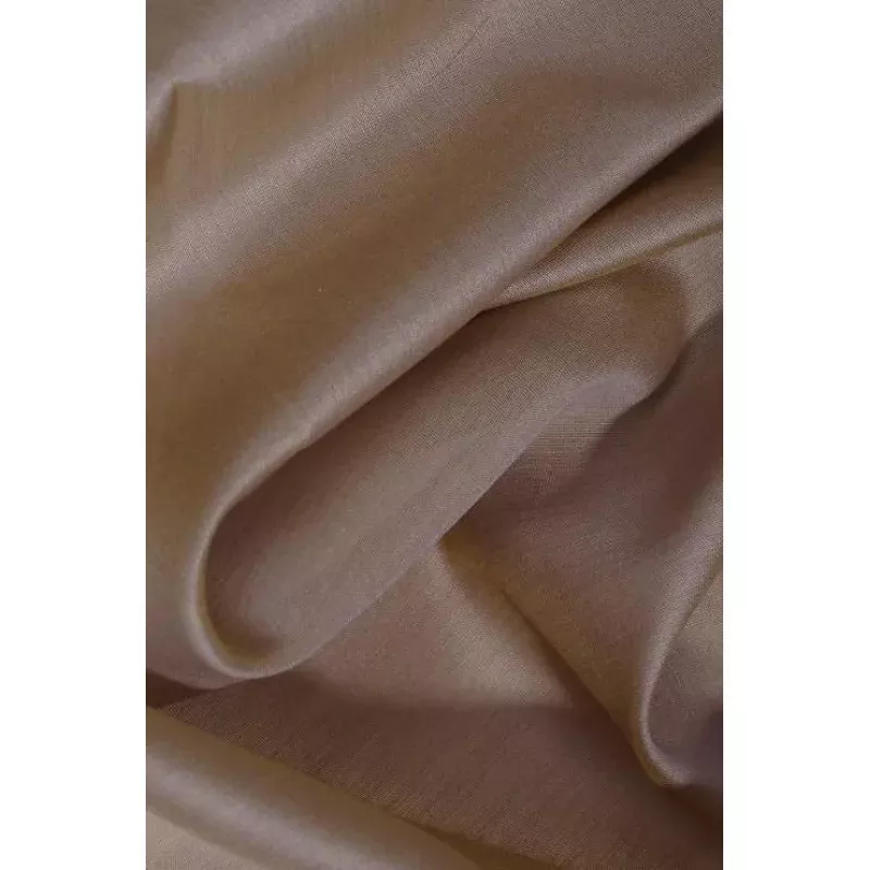 Tan Brown Cotton Silk Fabric