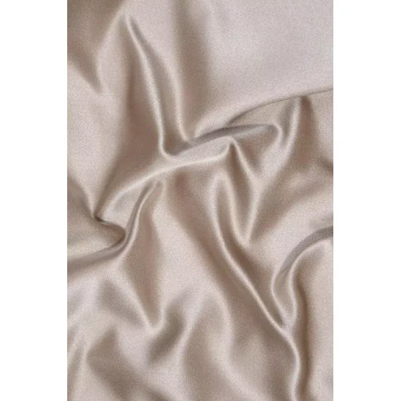 Tan Taupe Double Face Duchess Satin Fabric