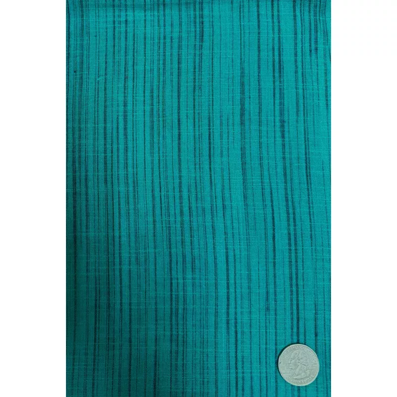Teal Stripe Cotton Novelty COT-179-01