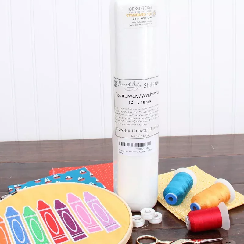 Tearaway/Washaway Embroidery Stabilizer – 12 inch 10 yd. roll