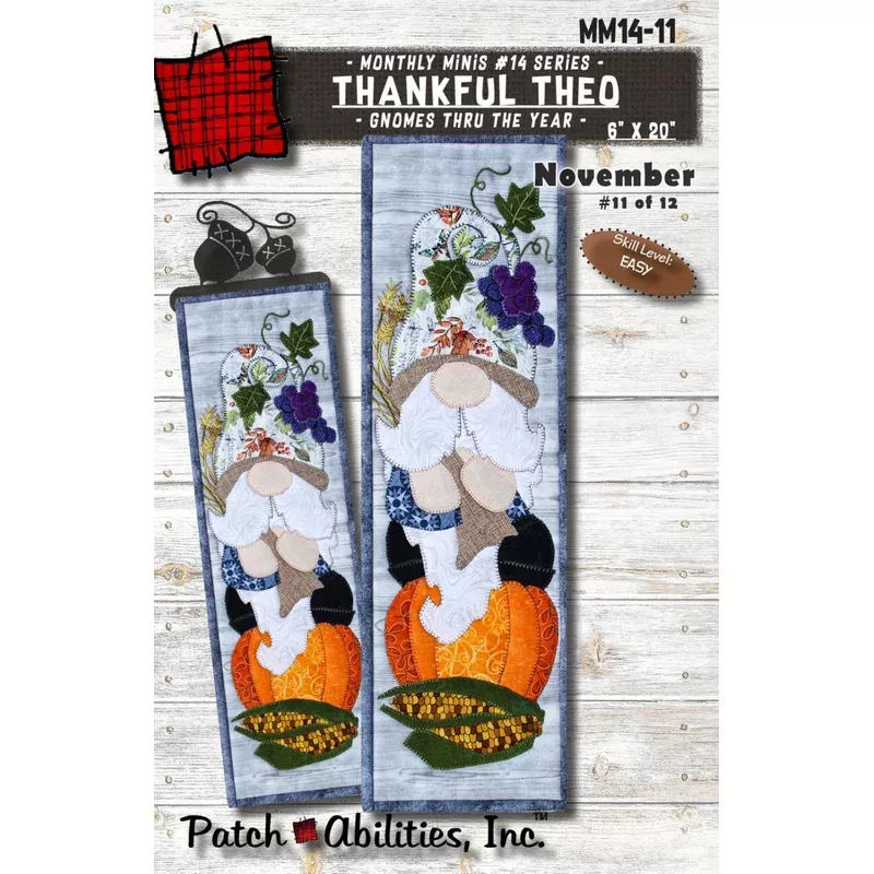 Thankful Thaddus Mini 6″ x 20″ Pattern Only