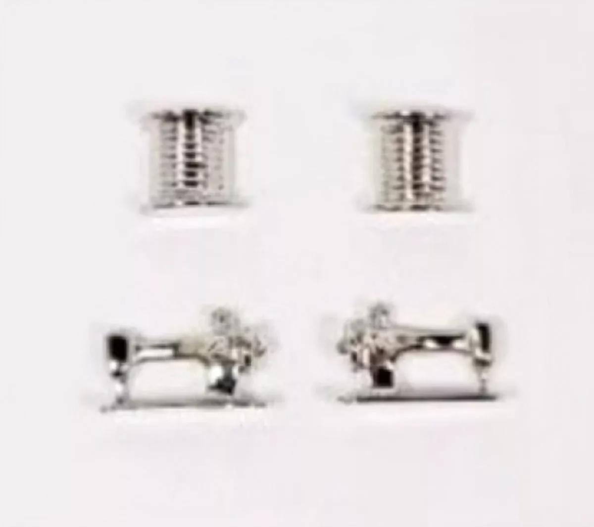 Thread Machine Earrings Set 2 ct Silver by The Quilt Spot