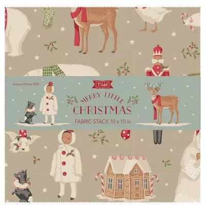 Tilda’s Merry Little Christmas FabricStack 10 inch squares (40 pieces)