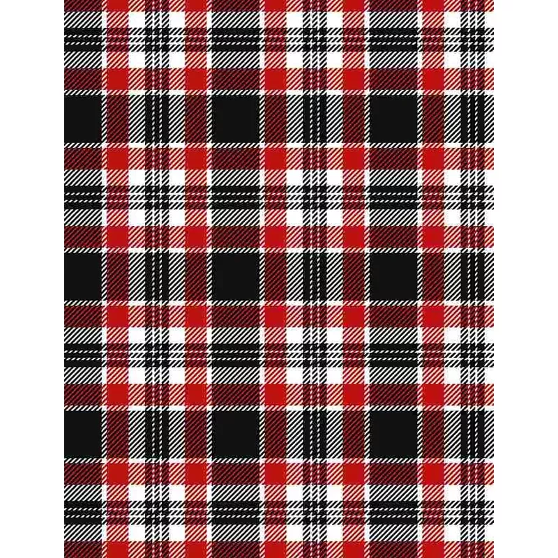 Timeless Treasures Silent Night Holiday Red Plaid – PD8469-Red