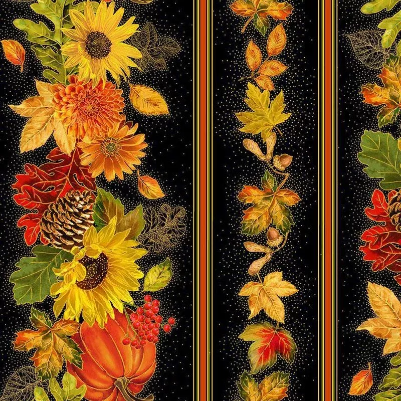 Timeless Treasures Thankful CM3641 Black