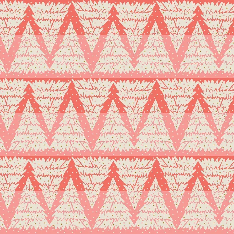 Tinsel on the Trail | Tree Hunt – Peppermint Metallic Fabric
