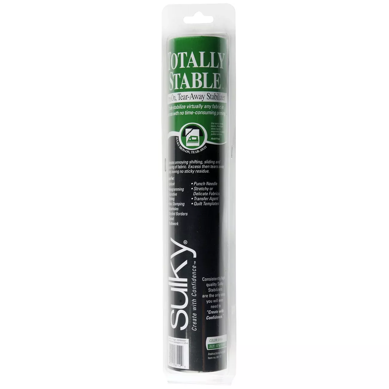 Totally Stable Iron-on Tear-Away Stabilizer White 12in x 12yds