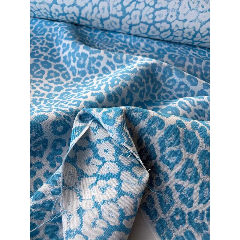 TOTO 003 cotton jacquard animalier aqua