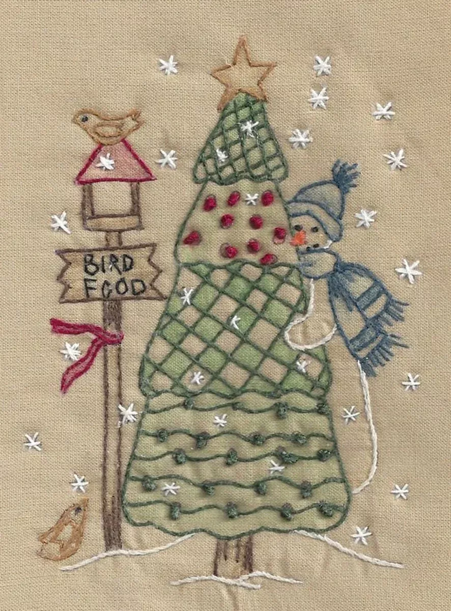 Tree Snowman Tea Dye