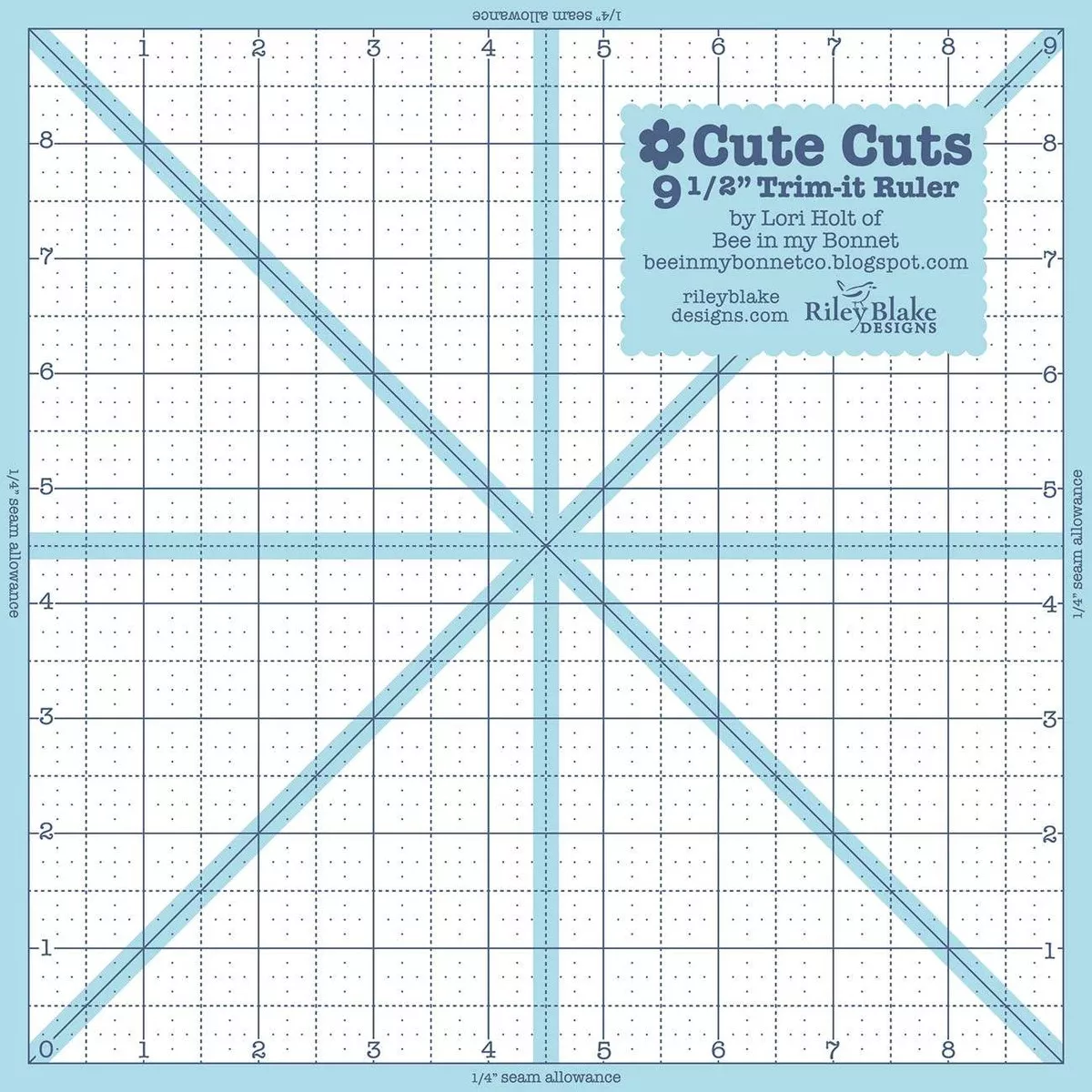 Trim It Ruler Square 9-1 /2in x 9-1 /2in