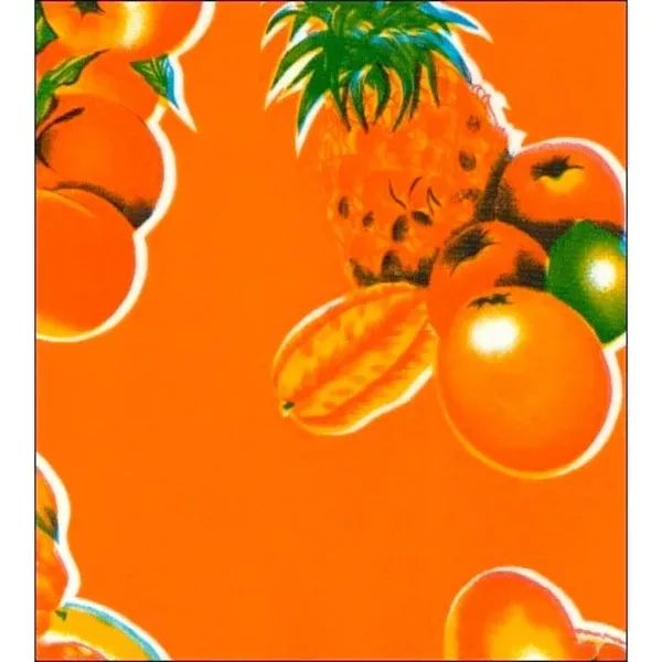 Tropical Fruit Orange Oilcloth Tablecloths