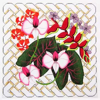 Trubey – Floral Pillow Lattis Border