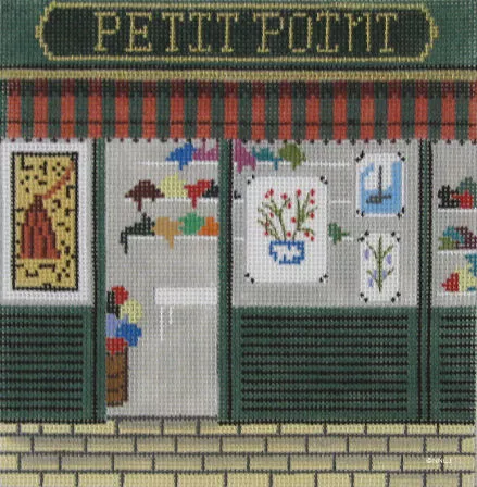 Trubey – French Scenes, Needlepoint Shop